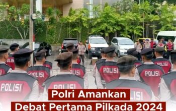 Polri melalui Polda Sumbar melaksanakan pengamanan Debat Publik Pertama Pemilihan Kepala Daerah